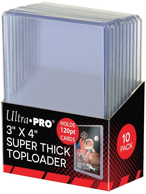 Ultra Pro 3" x 4" 120PT Super Thick TopLoader 10 CT (Copy)