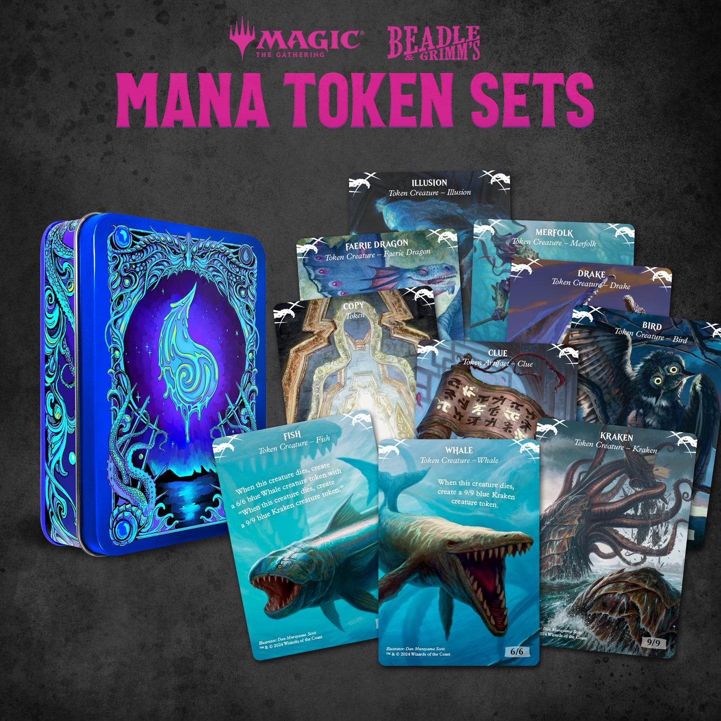 Beadle & Grimm's Magic the Gathering Mana Token Set - Blue