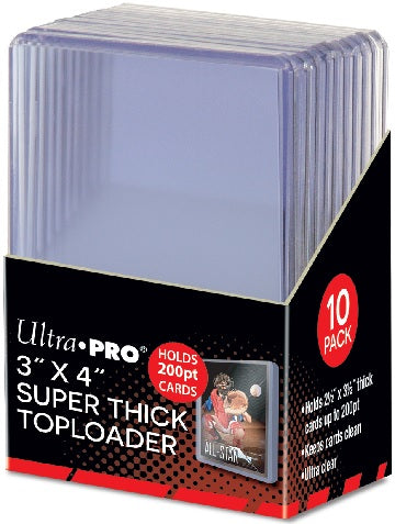 Ultra Pro 3" x 4" 200PT Super Thick TopLoader 10 CT