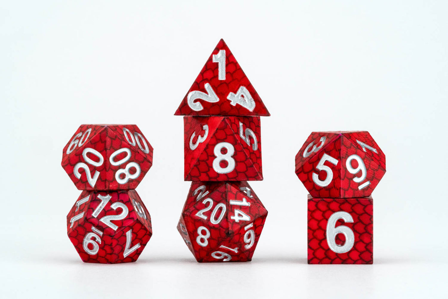 FanRoll Dragon Storm Silicone Dice - Red Dragon Scales