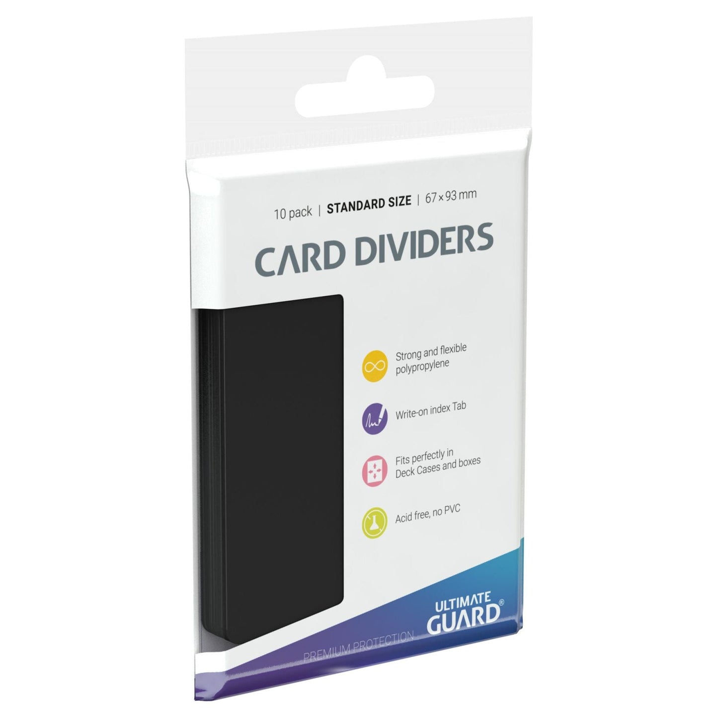 Ultimate Guard Card Dividers - Standard Size (10 pack) - Black