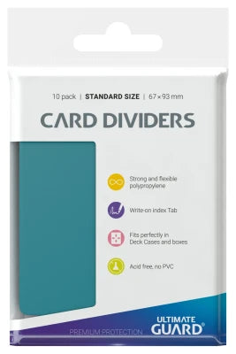 Ultimate Guard Card Dividers - Standard Size (10 pack) - Petrol Blue