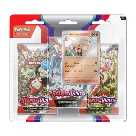 Pokémon TCG: Scarlet & Violet Base Set 3-Pack Blister (Arcanine)