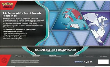 Pokémon Salamence EX & Reshiram EX trading card game packaging