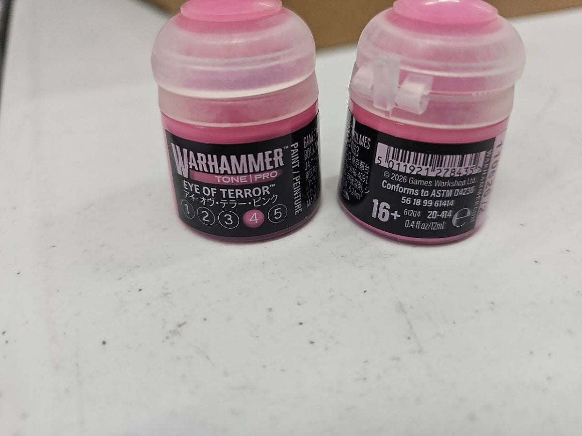 Warhammer Tone Pro Eye of Terror 4 12 mL, front and back label views; sold individually