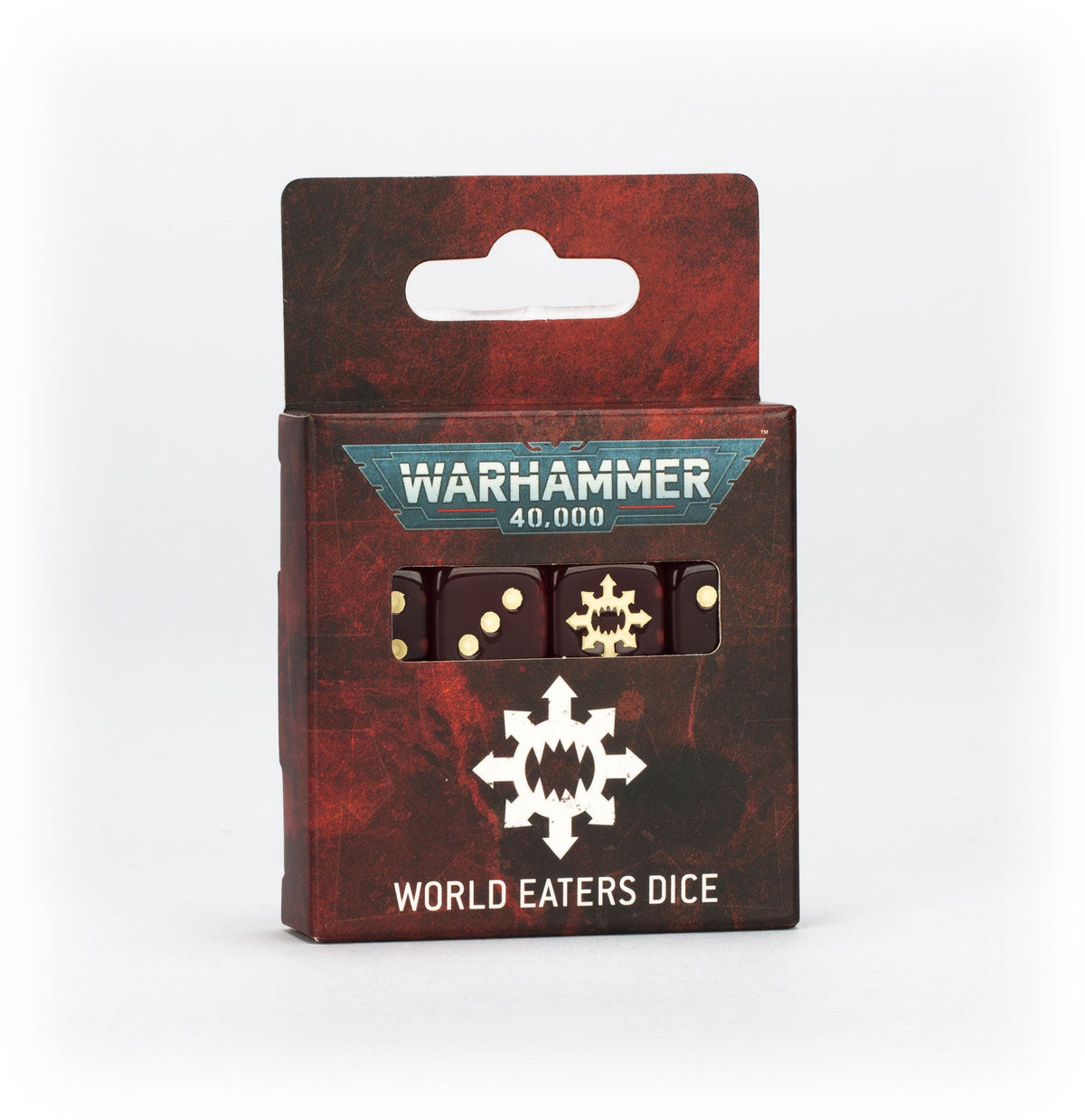 Warhammer 40000 World Eaters 16 red gem-effect dice retail package