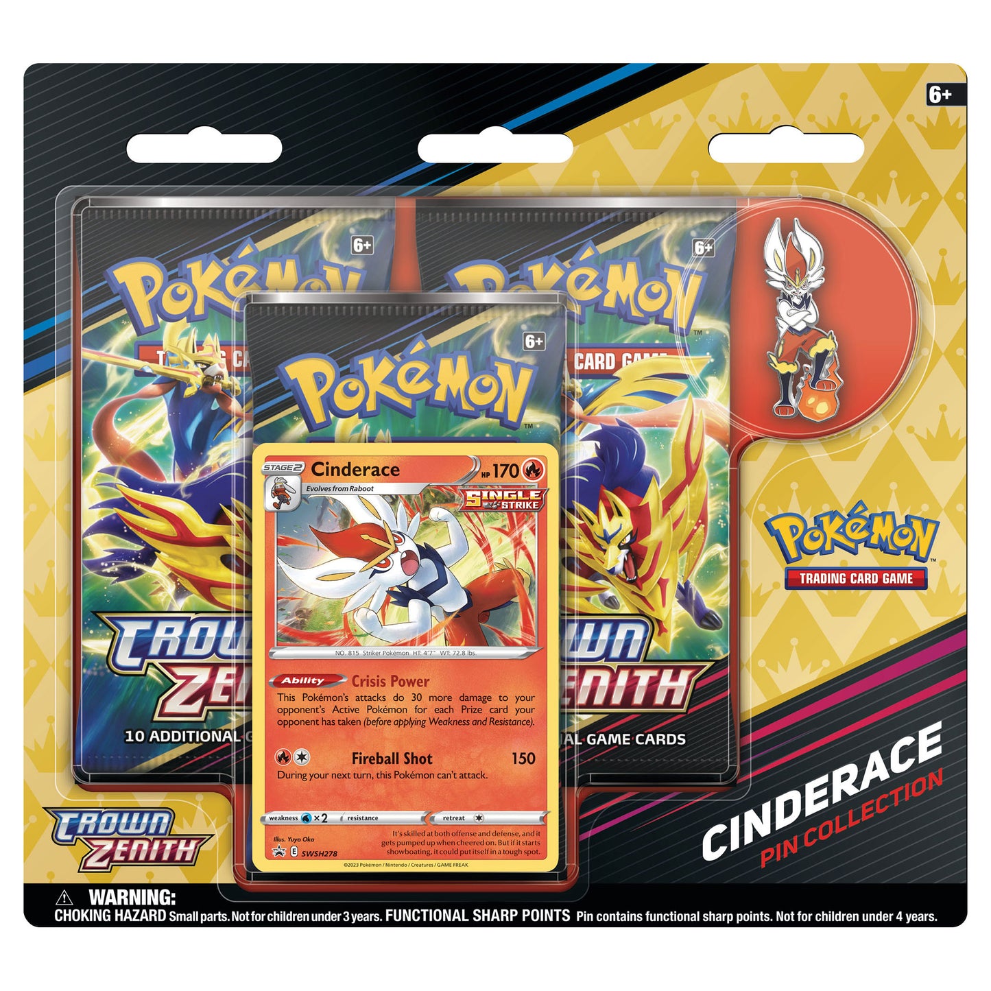 Pokémon TCG: Crown Zenith Pin Collection - Cinderace