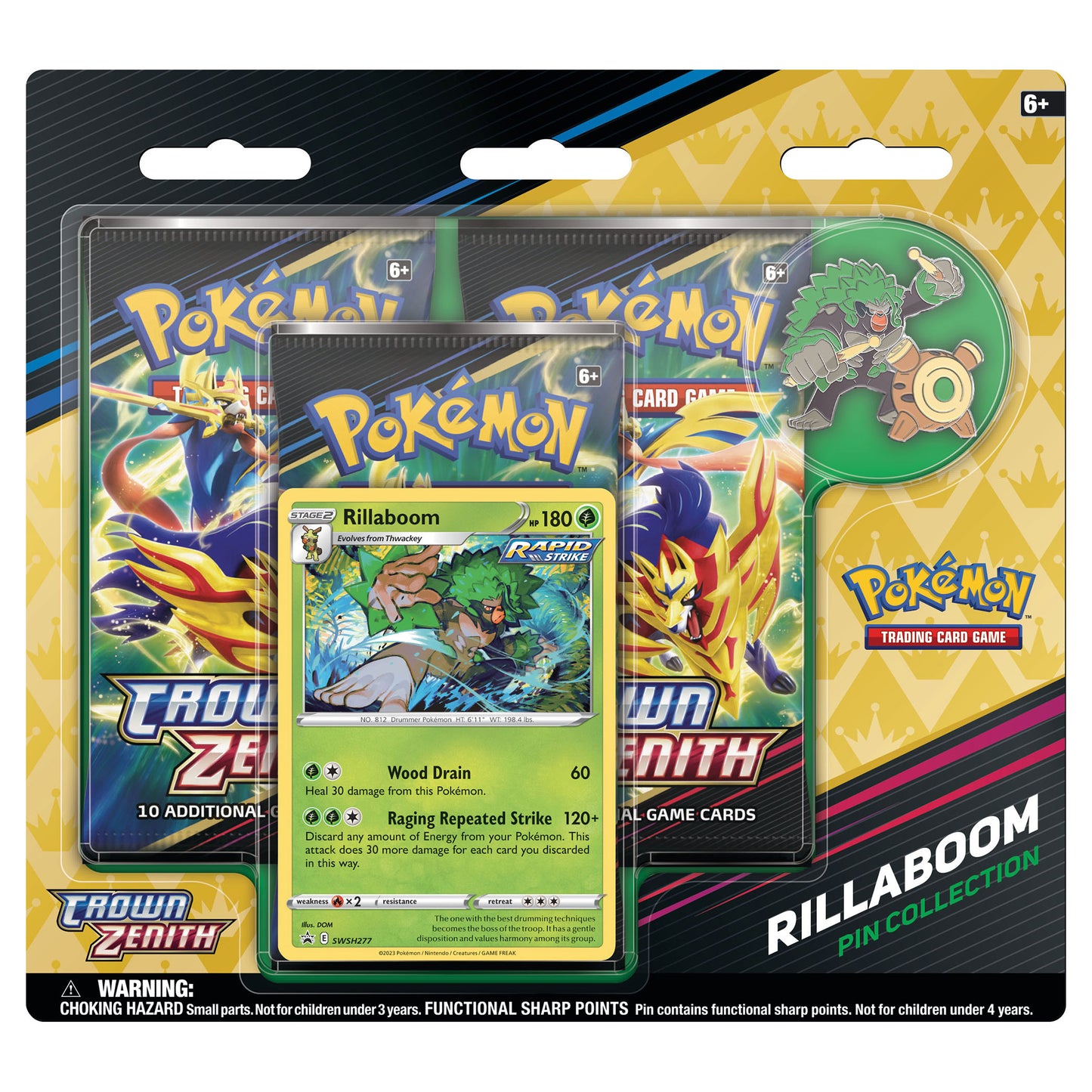 Pokémon TCG: Crown Zenith Pin Collection - Rillaboom