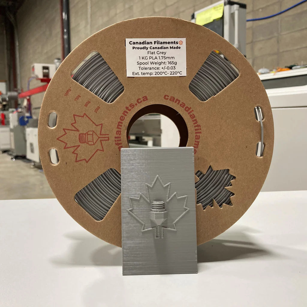 Canadian Filaments PLA - Flat Grey - 1.75mm / 1 kg