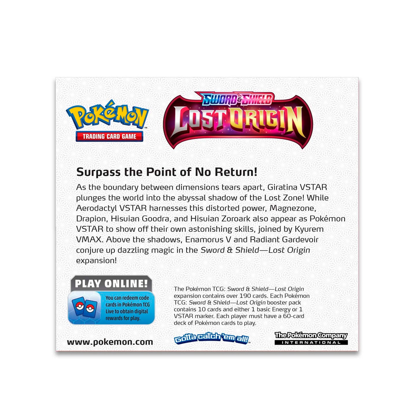 Back view of booster box
