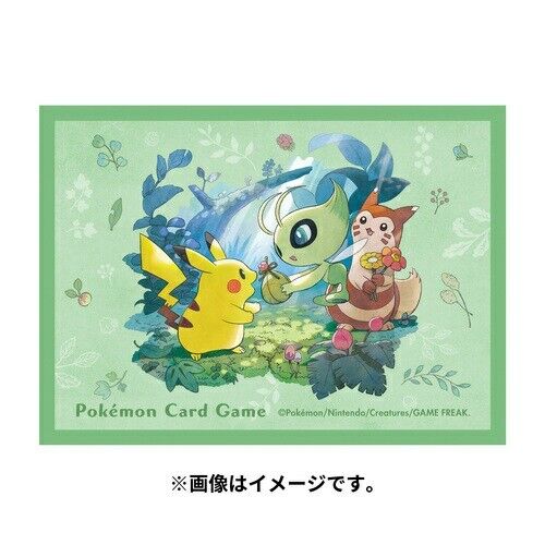 Pokémon Card Game | Japan-Exclusive Gift of the Forest (Pikachu & Celebi) Sleeves (Pack of 64)