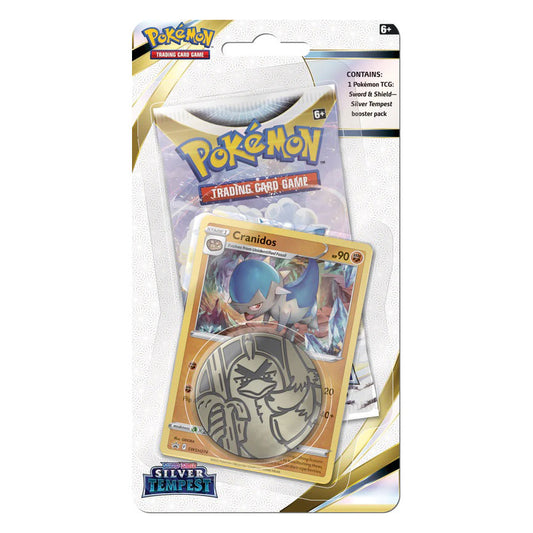 Pokémon TCG: Silver Tempest Checklane Blister (Cranidos or Hisuian Basculin)