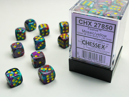 Chessex 27850 Festive Mosaic / Yellow