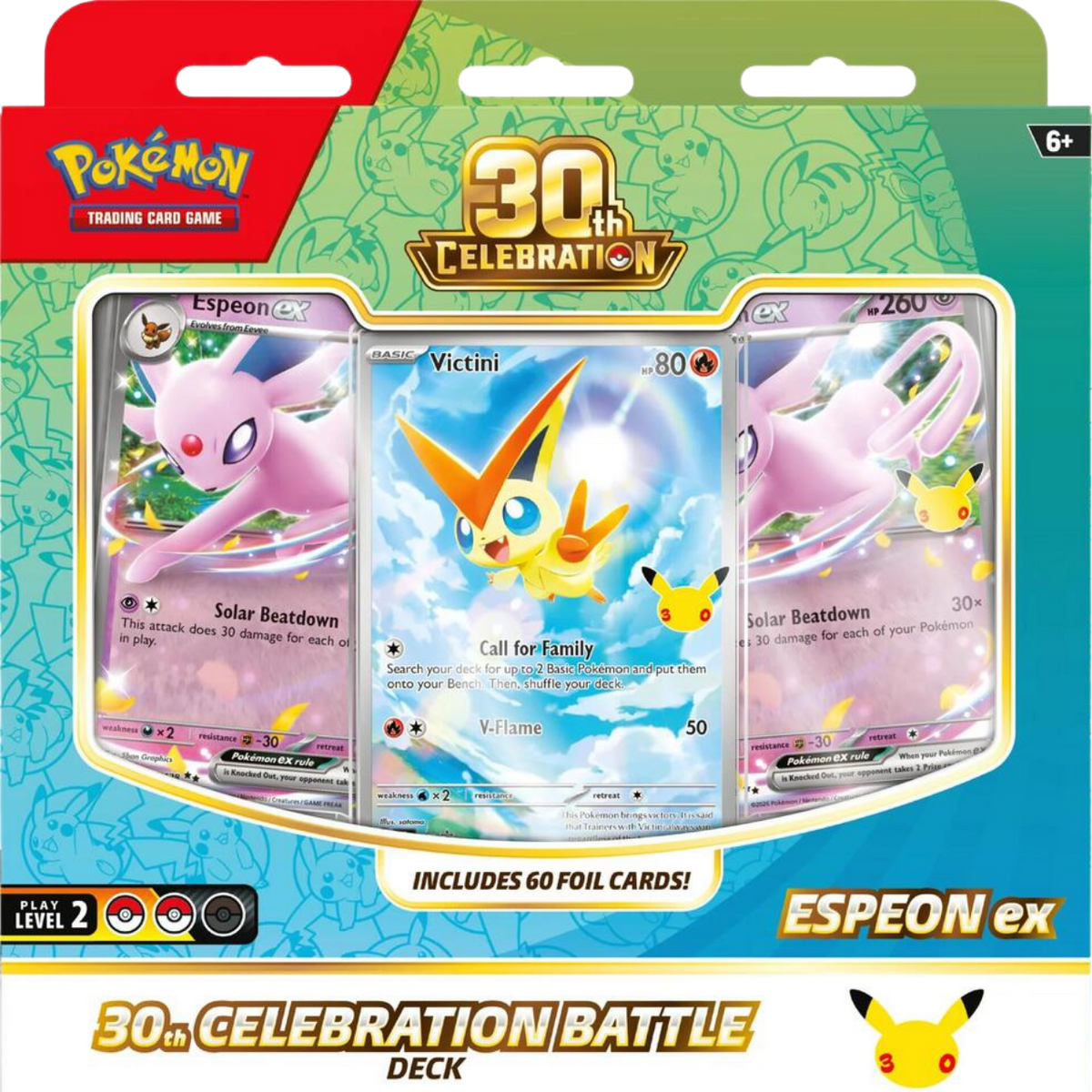 Pokémon TCG: 30th Celebration Battle Deck — Espeon ex — English retail product