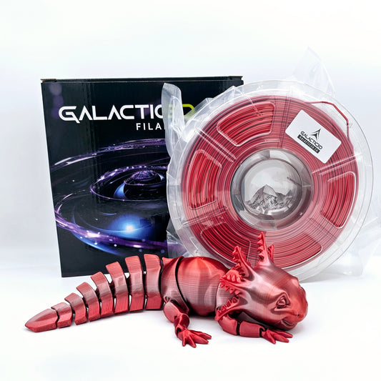 Galactic3D PLA - 1.75mm / 1 kg Silk Dual Color (Red + Shiny Silver)