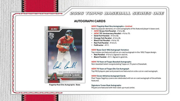 2026 Series 1 Topps Baseball Mega Box - 75th Anniversary