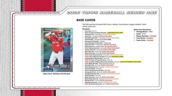 2026 Series 1 Topps Baseball Mega Box - 75th Anniversary
