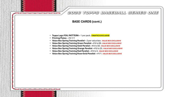 2026 Series 1 Topps Baseball Mega Box - 75th Anniversary