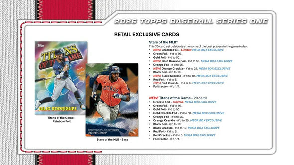 2026 Series 1 Topps Baseball Mega Box - 75th Anniversary