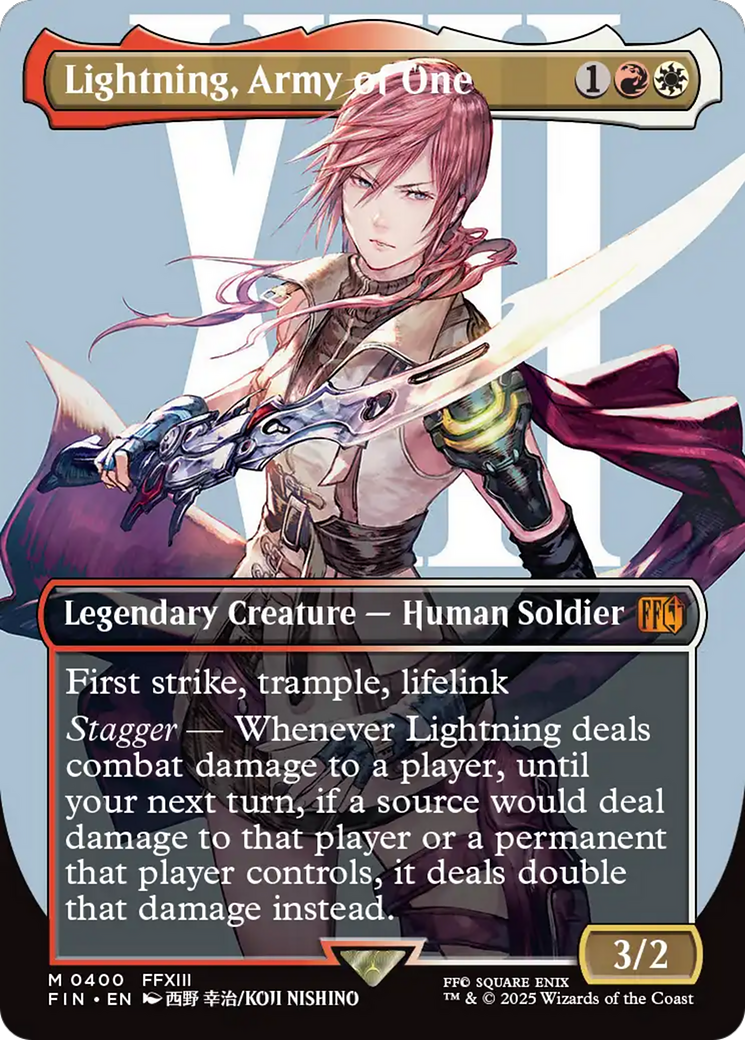 Lightning, Army of One (Borderless) (0400) (FIN-400) - FINAL FANTASY