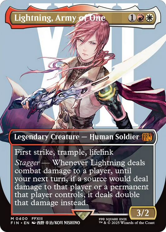 Lightning, Army of One (Borderless) (0400) (FIN-400) - FINAL FANTASY