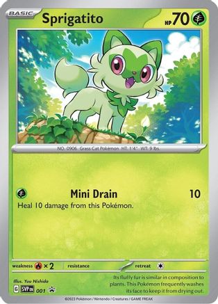 Sprigatito 001  - Holofoil SV Scarlet & Violet Promo Cards - Promo