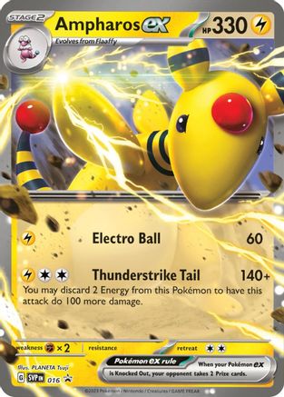 Ampharos ex 016  - Holofoil SV Scarlet & Violet Promo Cards - Promo