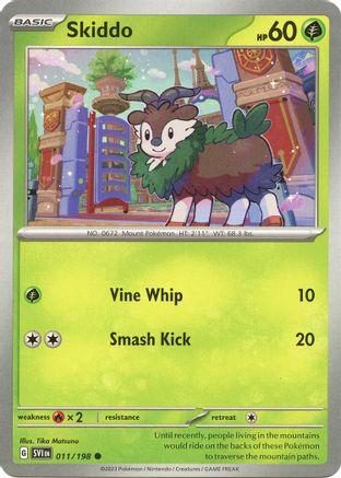 Skiddo 011/198  - Reverse Holofoil SV01 Scarlet & Violet Base Set - Common