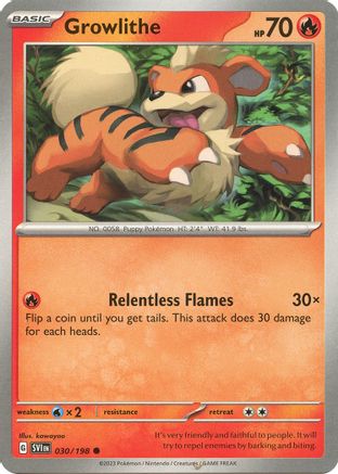 Growlithe 030/198  SV01 Scarlet & Violet Base Set - Common