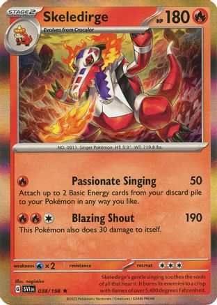 Skeledirge 038/198  - Holofoil SV01 Scarlet & Violet Base Set - Rare