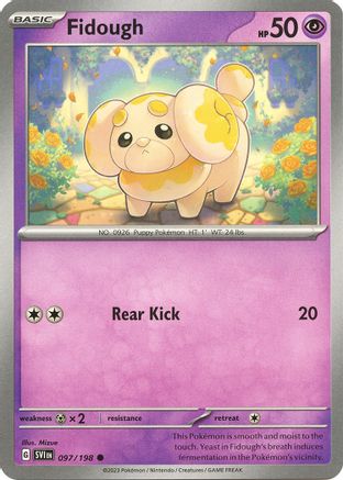 Fidough 097/198  - Reverse Holofoil SV01 Scarlet & Violet Base Set - Common