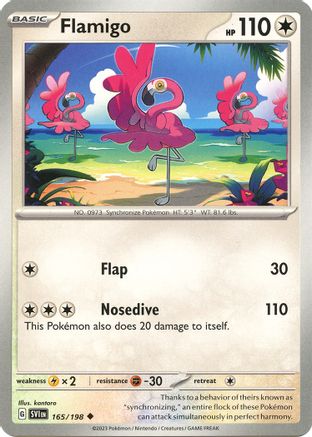 Flamigo 165/198  - Reverse Holofoil SV01 Scarlet & Violet Base Set - Uncommon