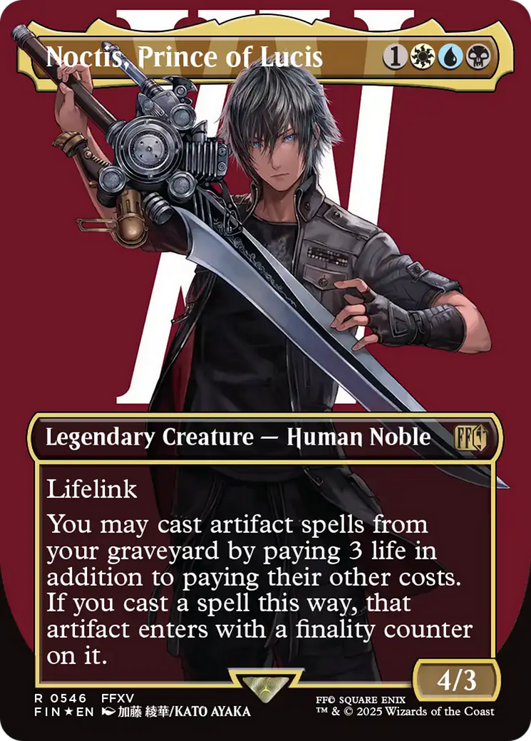 Noctis, Prince of Lucis (Borderless) (Surge Foil) (FIN-546) - FINAL FANTASY Foil
