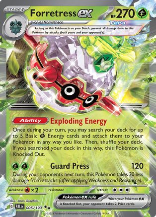 Forretress ex 005/193  - Holofoil SV02 Paldea Evolved - Double Rare
