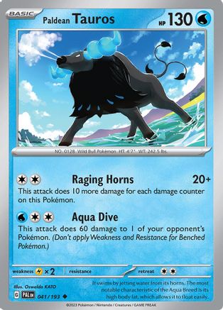 Paldean Tauros 041/193  SV02 Paldea Evolved - Uncommon