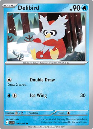 Delibird 046/193  - Reverse Holofoil SV02 Paldea Evolved - Common