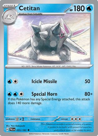 Cetitan 055/193  - Reverse Holofoil SV02 Paldea Evolved - Uncommon