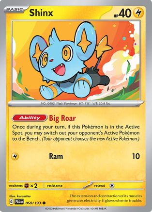 Shinx 068/193  - Reverse Holofoil SV02 Paldea Evolved - Common