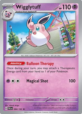 Wigglytuff 084/193  - Reverse Holofoil SV02 Paldea Evolved - Rare