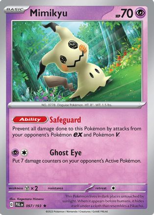 Mimikyu 097/193  - Reverse Holofoil SV02 Paldea Evolved - Rare