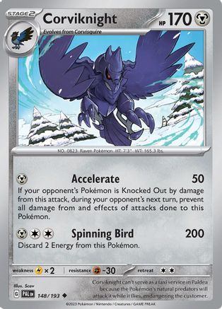 Corviknight 148/193  SV02 Paldea Evolved - Uncommon