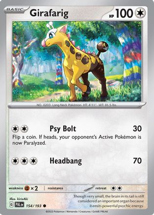 Girafarig 154/193  - Reverse Holofoil SV02 Paldea Evolved - Common