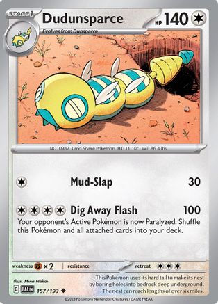 Dudunsparce 157/193  SV02 Paldea Evolved - Uncommon