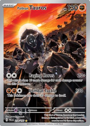 Paldean Tauros 218/193  - Holofoil SV02 Paldea Evolved - Illustration Rare
