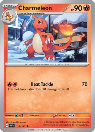 Charmeleon 027/197  SV03 Obsidian Flames - Uncommon
