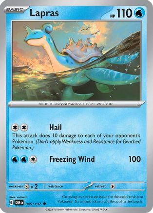 Lapras 045/197  SV03 Obsidian Flames - Uncommon