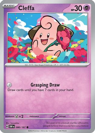 Cleffa 080/197  - Reverse Holofoil SV03 Obsidian Flames - Common