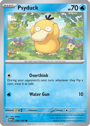 Psyduck 054/165  - Reverse Holofoil SV Scarlet & Violet 151 - Common