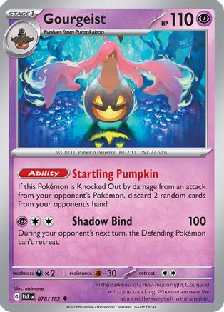 Gourgeist 078/182  - Reverse Holofoil SV04 Paradox Rift - Uncommon