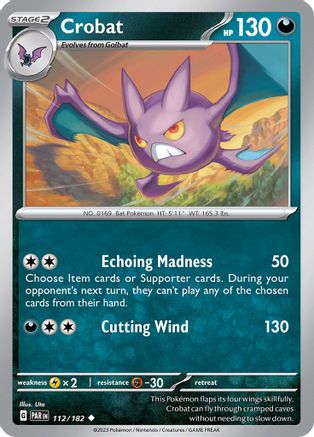Crobat 112/182  - Reverse Holofoil SV04 Paradox Rift - Uncommon